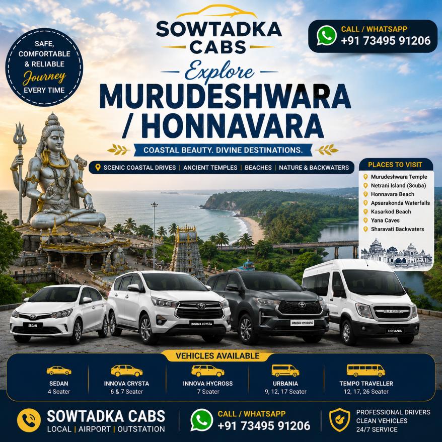 Taxi from Bangalore to Murudeshwara