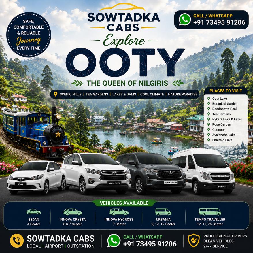 Taxi from Bangalore to Ooty