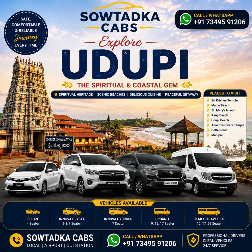 Taxi from Bangalore to Udupi